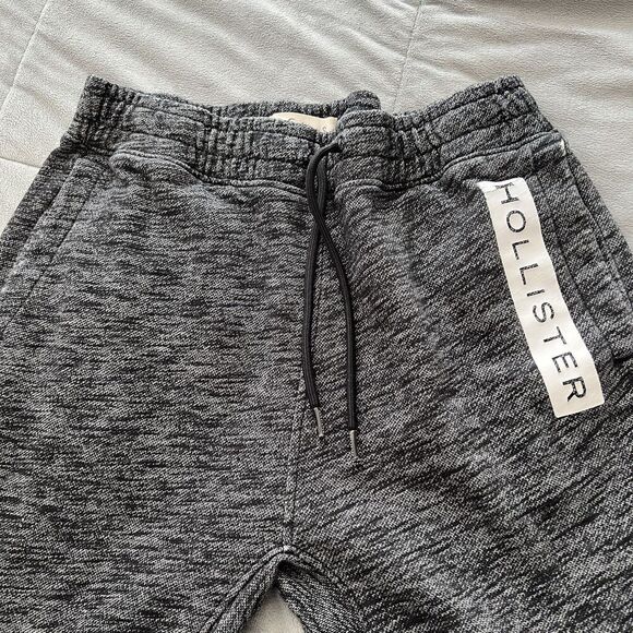Hollister Joggers Womens Sweat Pants Size Small Gray Logo 22 Pockets Elastic Tie - Picture 9 of 10